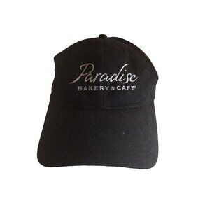 Paradise Bakery & Cafe Black Adjustable Baseball Cap Hat